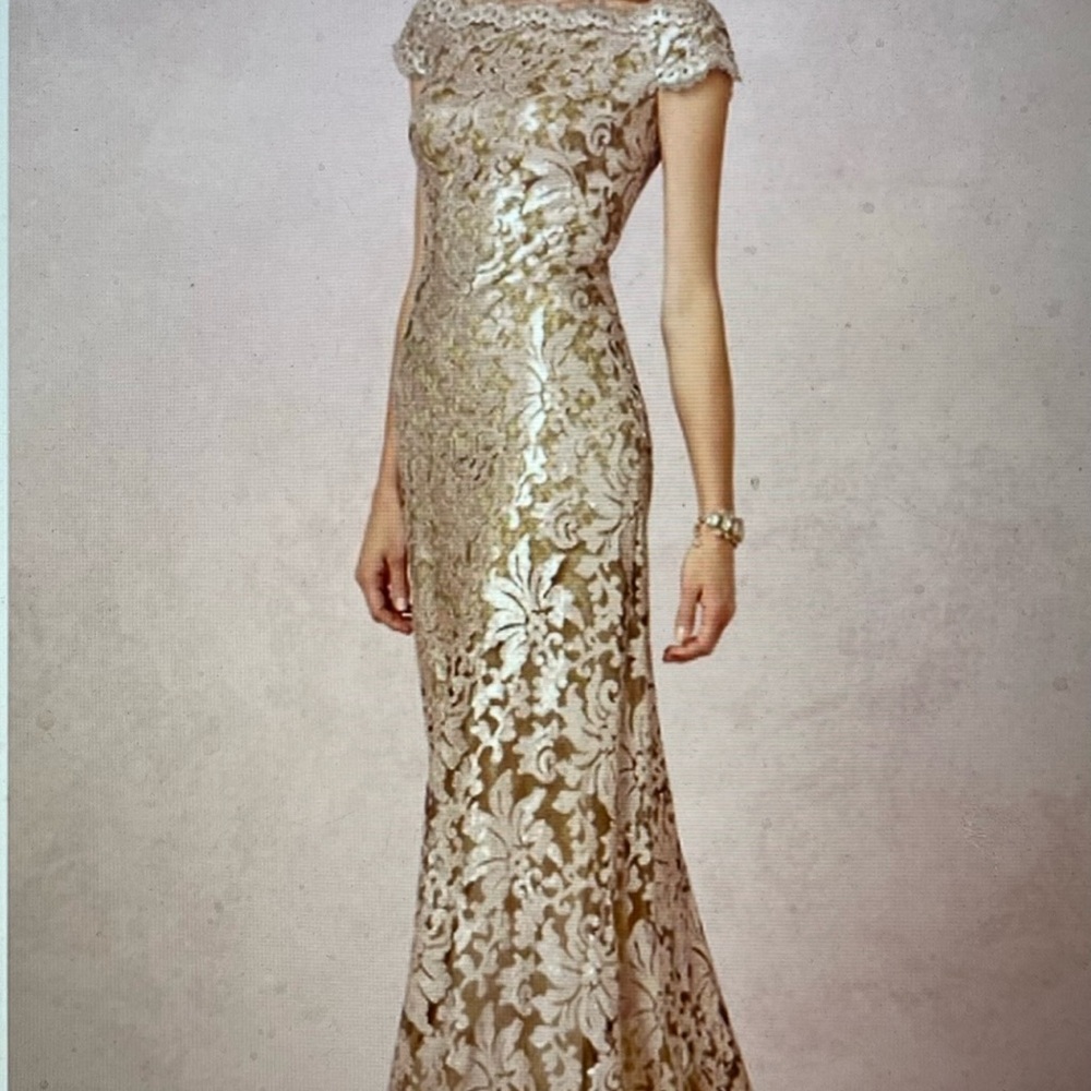 Tadashi Shoji Exquisite Sequin Mother of the Bride Gown